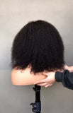 Kinky Black Virgin Afro   13x4 Frontal Lace Hair