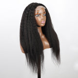 Natural Kinky Straight Lace Closure Wig - 250% density