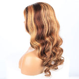 Lovely  Body Wave Highlight Closure Wig 180% density