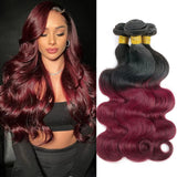 Glueless Burgundy Body Wave Lace Closure Wigs 180% density