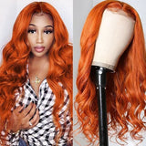 Glueless Ginger Body Wave Lace Closure Wig - 180% density