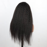 Natural Kinky Straight Lace Closure Wig - 250% density