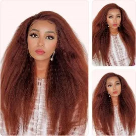 Ginger Kinky Straight Lace Wig 250 density Ladies Haven Hair